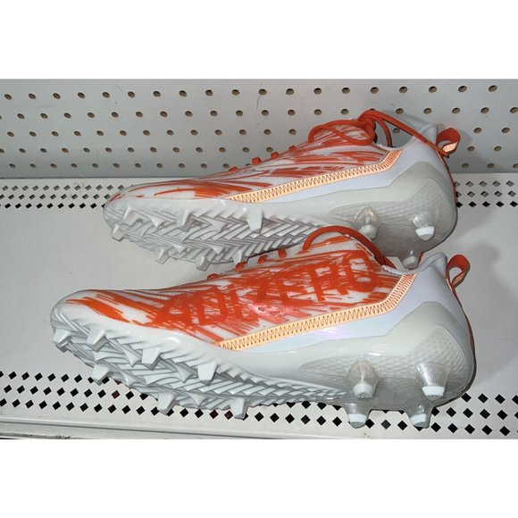 Adidas AdiZero 12.0 Mens Football Cleats Size 14 White Orange H03639 - Picture 6 of 8